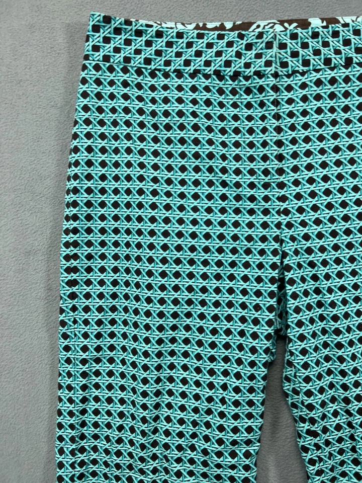 Pantalones Capri Bentley A Mujer 4 Verde Marrón Chino Informal Trabajo Damas 31X15 Foto 3 de 4