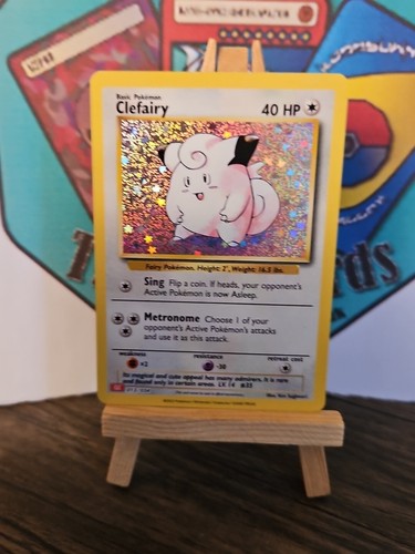 Juego de cartas coleccionables Clefairy 013/034 Pokémon JCC clásico inglés - Imagen 8 de 19