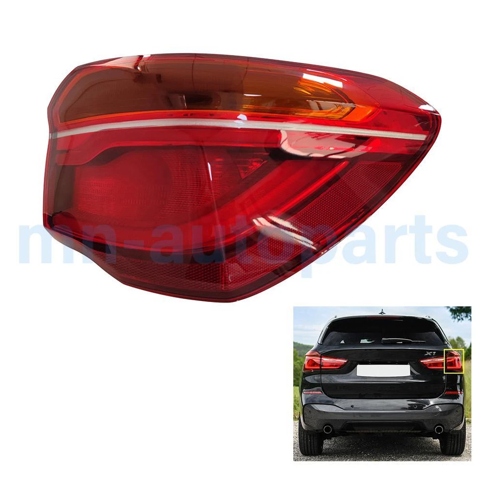 Nueva luz trasera roja lámpara trasera exterior lente lado derecho apta para BMW X1 F48 2015-2019 Foto 2 de 4