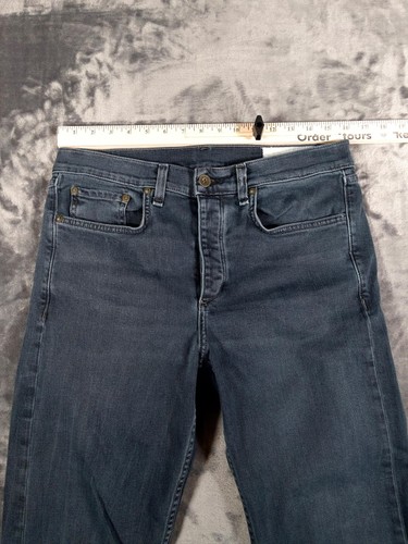 Rag & Bone Jeans Mens 32 Black Fit 2 Slim Tapered Denim Button Fly Classic Style - Picture 2 of 13
