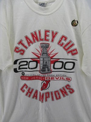 VTG New Jersey Devils Shirt Men XL White 2000 Stanley Cup