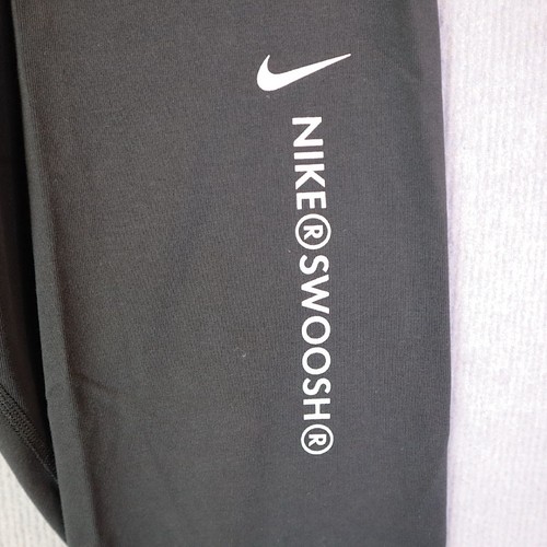 Nike Swoosh Black High Rise Full Length Leggings Women’s Size L Tight Fit - Foto 5 di 10