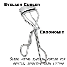 Stainless Steel Eyelash Curler (natural color) Ergonomic Metal Curling Tool