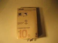 14 AWG Replacement Power Cord with Open End - 10 Ft White Extension Cable