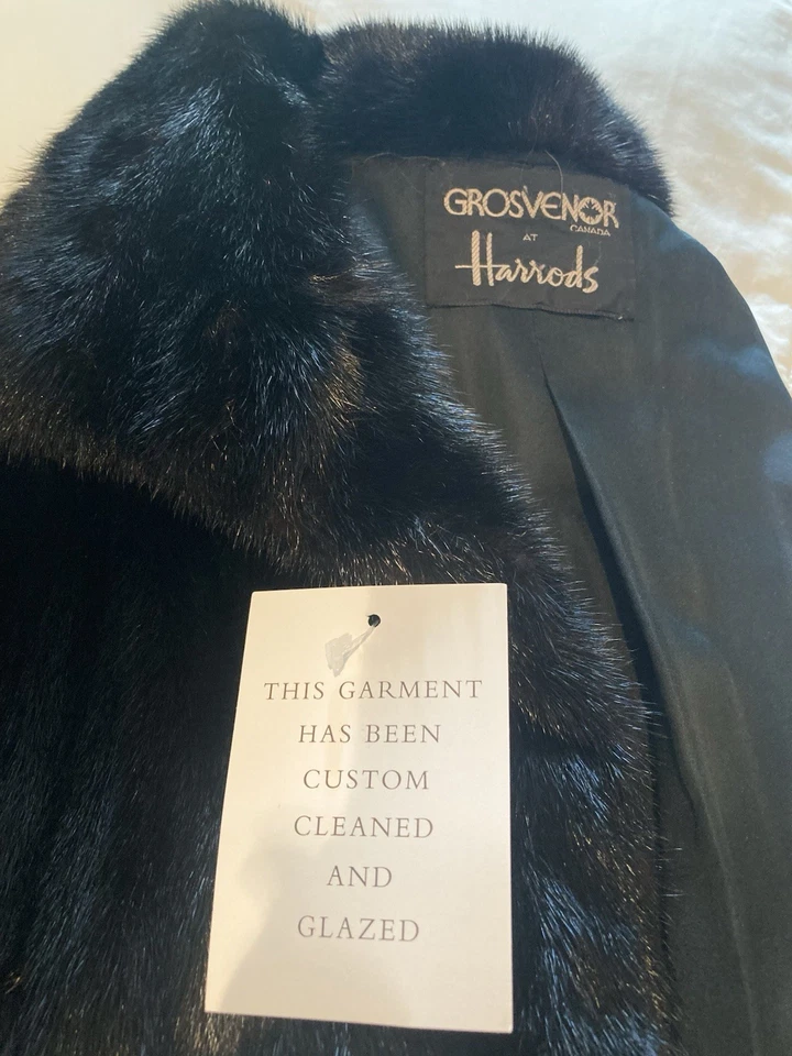 Black Canadian Mink Overcoat, Grosvenor For Harrods London - Image 4 of 4