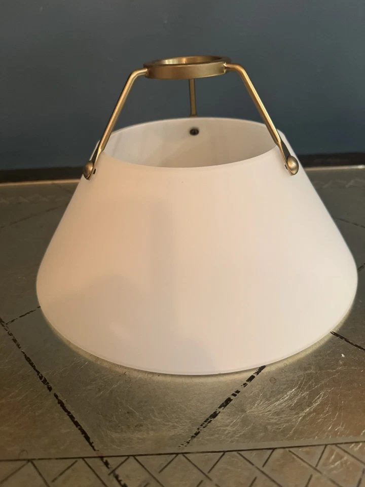 Golden Lighting Orwell 10 pulgadas champán cepillado bronce ópalo vidrio montaje empotrado Foto 3 de 4