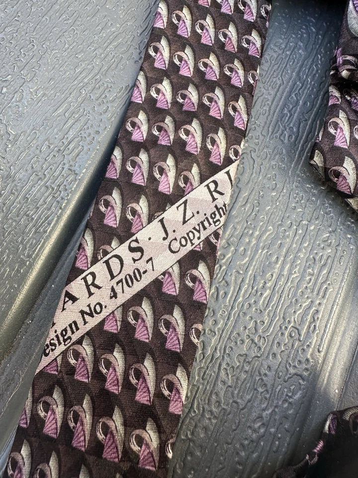 Lote de 3 corbatas JZ Richards Boulder para hombre 100 % seda negras doradas amarillas NUEVAS Y usadas Foto 3 de 4