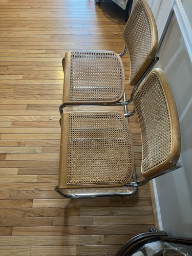 PAIR 70’s vintage CESCA MARCEL BREUER Chairs Mid-century Modern - Picture 4 of 4