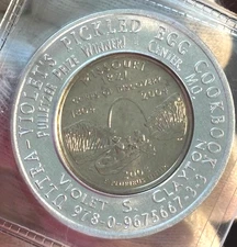 Encased Coin US Missouri Statehood Quarter 2003 Violet's Pickled Egg Cookbook Ad