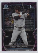 2023 Bowman Draft Chrome Fuchsia Lunar Refractor /199 Brock Vradenburg 0w47