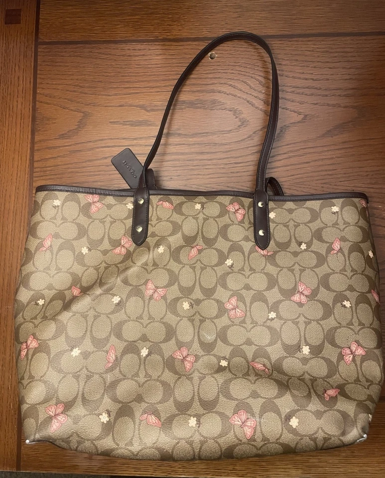 Bolso Coach Butterfly marrón y rosa Signature Foto 4 de 4