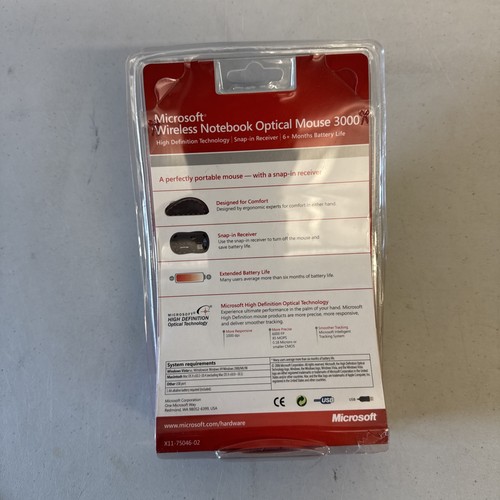Microsoft Wireless Notebook Optical Mouse 3000 PC Mac USB Brand New - Picture 3 of 4