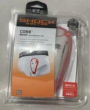 NIB Shock Doctor Core Brief With Bioflex Protective Cup Boys Size Medium - B1