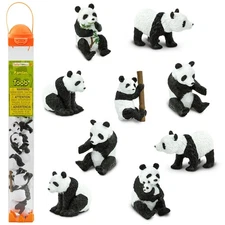 Safari Ltd. Panda TOOB - Set of 9 Hand-Painted Mini Figurines - Educational T...