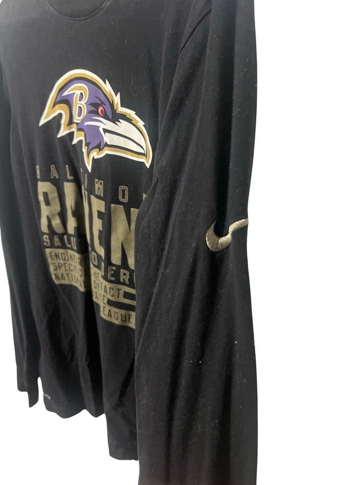 Camiseta Nike Baltimore Ravens Talla Mediana Salute To Service Camiseta Manga Larga NFL Foto 4 de 4