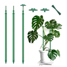 Extendable Plant Stakes Length Scalable from 17.9IN to 42.3IN Plant Support 3PCS