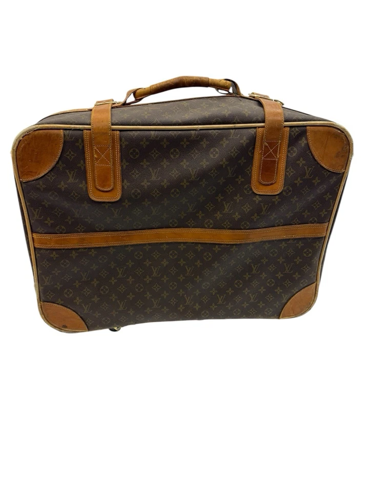 VINTAGE 80s LOUIS VUITTON ROLLER SUITCASE LUGGAGE MONOGRAM BAG - Image 2 of 4