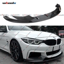 For BMW F32 F33 F36 4 Series M Sport 14-20 Carbon Fiber Front Bumper Lip Spoiler