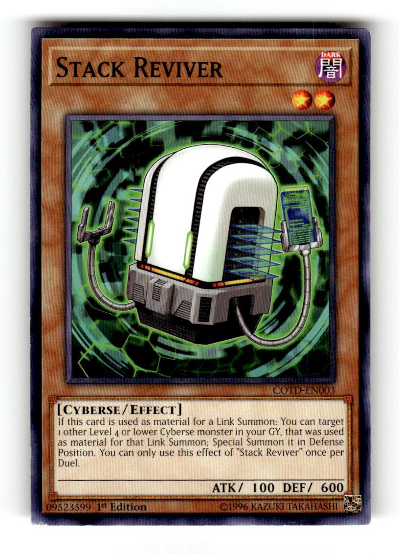 Stack Reviver COTD-EN003 C Code of the Duelist Yu-Gi-Oh 1st Edition NM