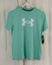 Under Armour Boys Short Sleeve Rashguard Swim Shirt Light Green Size YM
