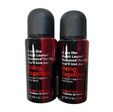 2x Being Together Premium Men's Fragrance Body Spray Designer Imposter 4 Oz