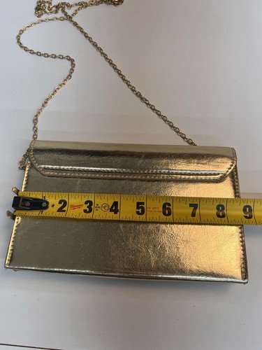 Vintage Gold Handbag with Chain Magnet Clasp Good Condition - Bild 9 von 11