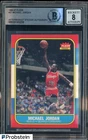 Michael Jordan HOF Signed 1986-87 Fleer Basketball #57 RC Rookie BGS BAS 8 AUTO