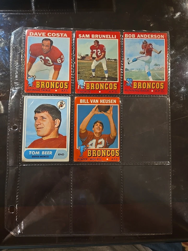Vintage Denver Broncos Football Cards. Floyd Little! - Image 2 of 4