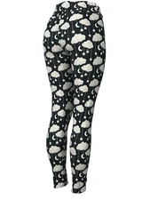 Cute Stars & Moons On A String From The Clouds Leggings One Size, Curvy, Diva
