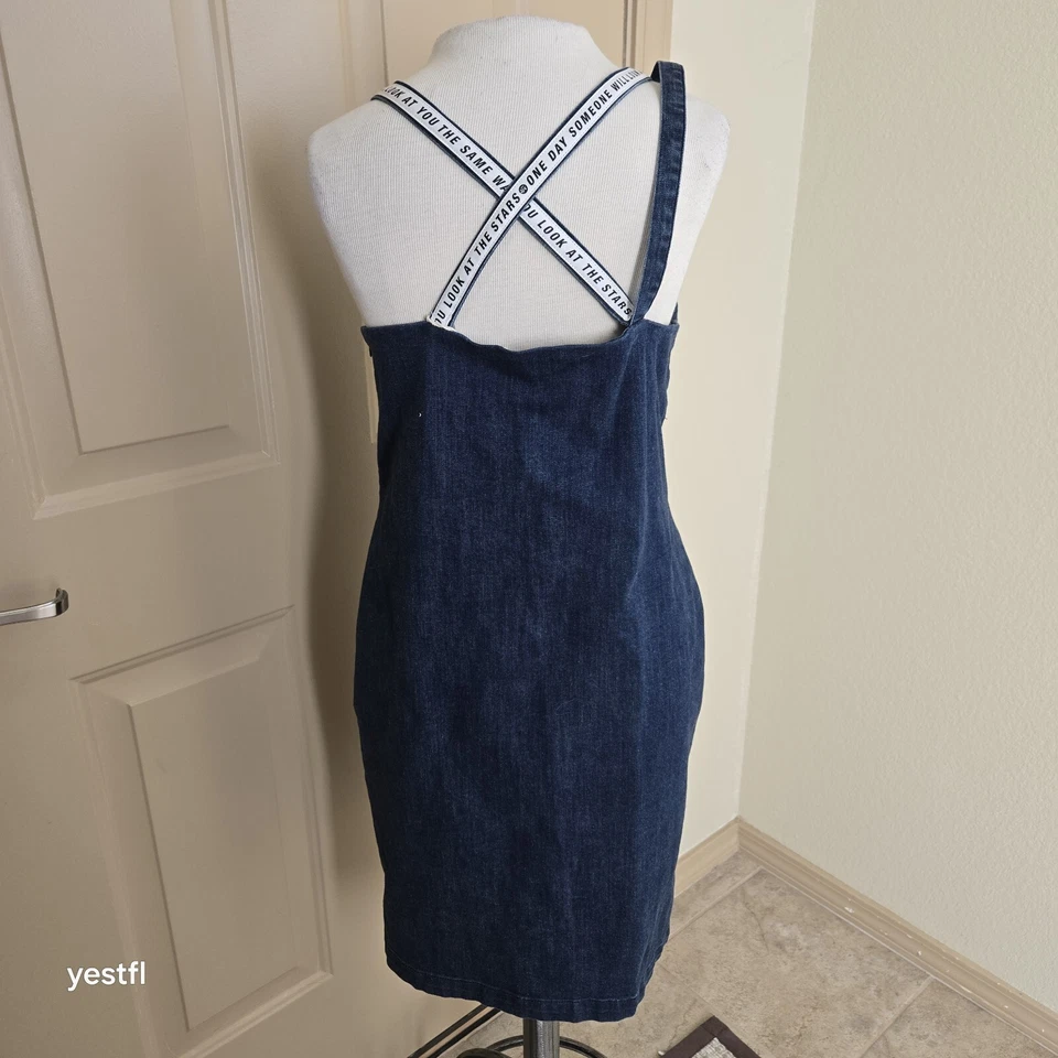 NUEVO CON ETIQUETAS Y2K FRANKIE MORELLO Vestido Denim Talla IT46 US 10 Foto 4 de 4