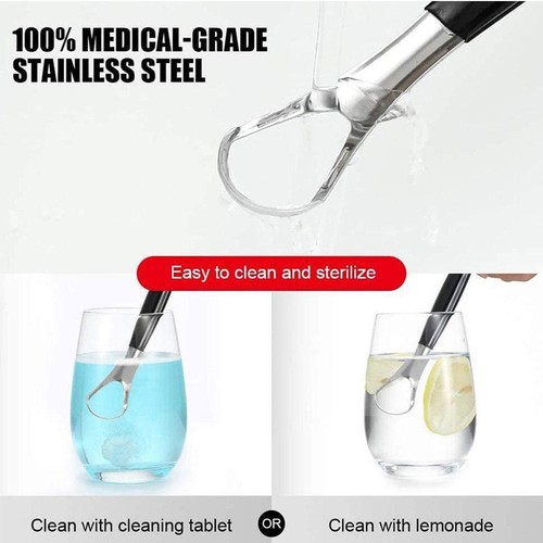 Tongue Scraper Cleaner Steel Bad Breath for Dental Care Tools 2024 New - Foto 10 di 15
