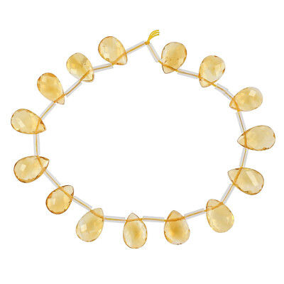 CI-3091 14 Inch Citrine Beads In Coin Faceted Shape Quality AA Semiprecious Gemstone Beads 36 cm 65 pieces 5 to 5.50 mm