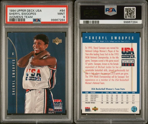 Sheryl Swoopes 1994 Upper Deck USA Women's Team #84 PSA 9 MINT