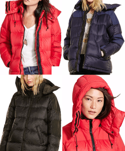 ralph lauren red puffer jacket women's