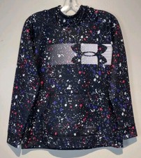 Under Armour Youth YXL Loose Fit Cold Gear Lined Hoodie Paint Splatter Design