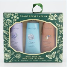 Image of Crabtree & Evelyn GARDENERS LA SOURCE LAVENDER 3X100g Hand Therapy Set