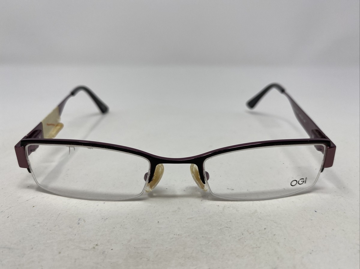 OGI 3050A 621 48-18-140 Black/Red Wine Matte Half Rim Eyeglasses