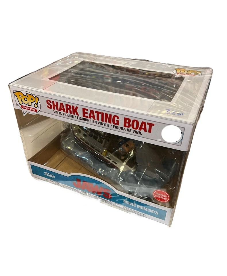 1 Box Protector for Game Stop JAWS Boat Funko POP! made w/ 0.50mm thick Plastic