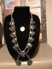 Vintage Jeweler COIN SILVER (.900) & ROYSTON Turquoise Squash Blossom Necklace — photo 1