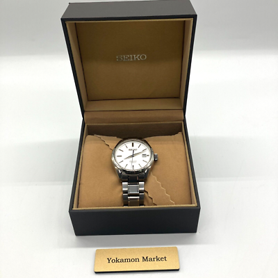 Seiko Presage SARX055 Silver White Mechanical Men's Watch Titanium