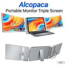 Alcopaca Triple Screen Folding Monitor Dual Portable Display Laptop Extender USA