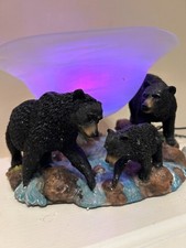 Vintage BEARS color changin lamp decor