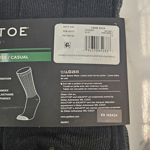 Paquete de 6 calcetines informales GoldToe para hombre talla 6-12,5 punta reforzada absorbente - Imagen 47 de 71