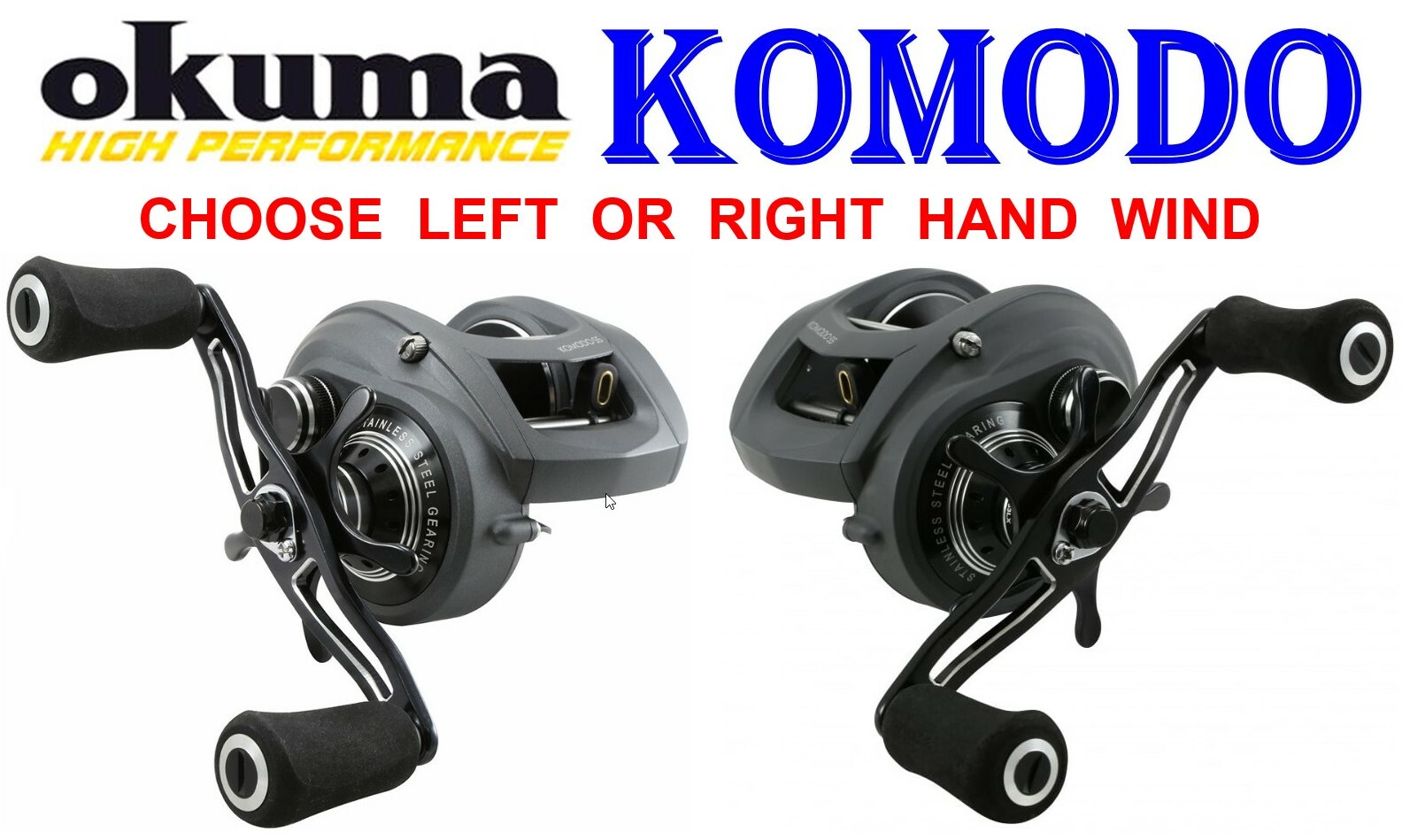 OKUMA KOMODO KDS BAITCASTER REEL SEA COARSE FISHING LOW PROF