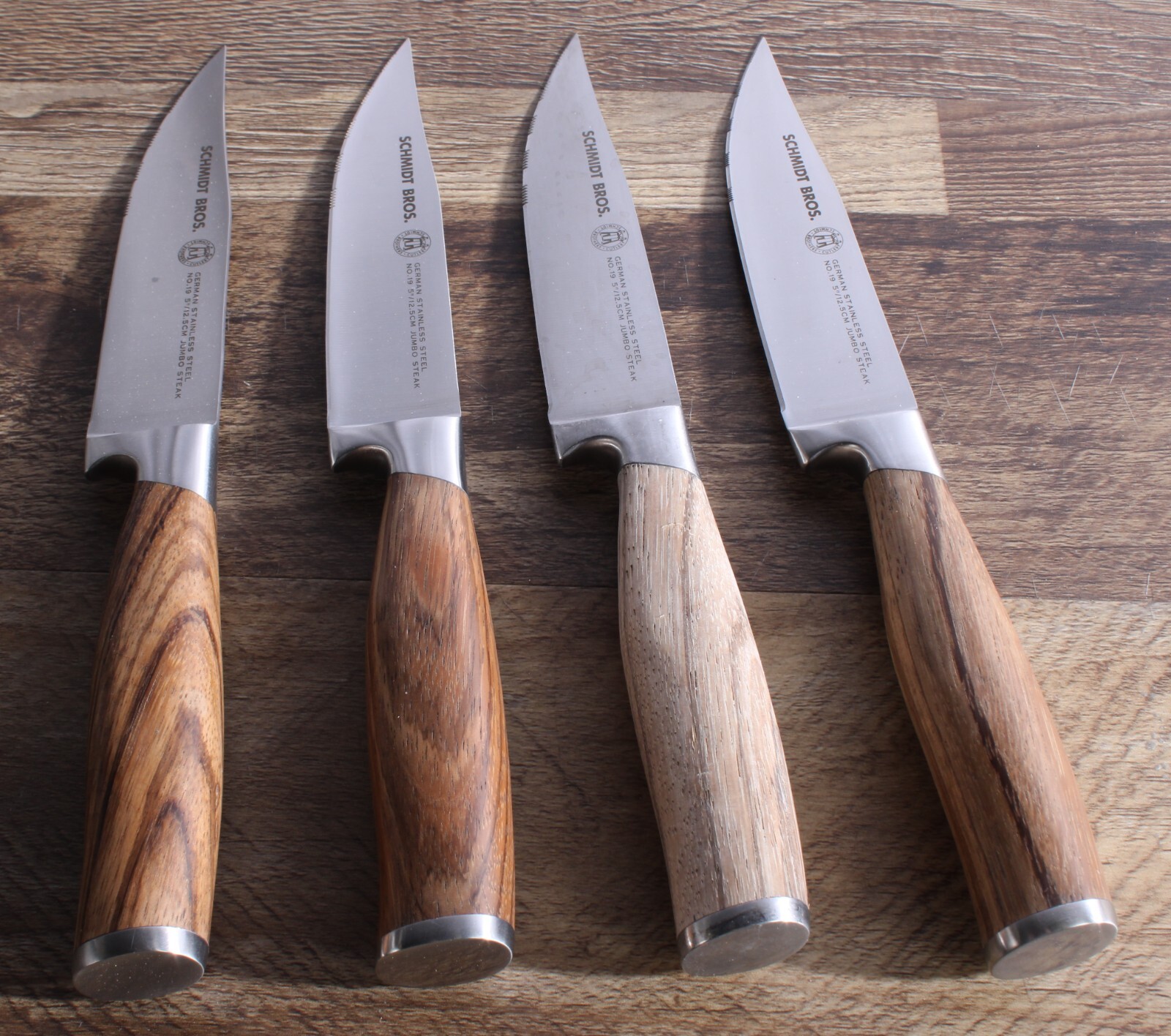 Schmidt Brothers 4 Piece Jumbo Steak Knife Set German Stainless Steel