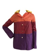 Peter Jensen Topshop Rainbow Festival Fun Raincoat Uk 6 Eu 34 Us 2 Xs New Rare