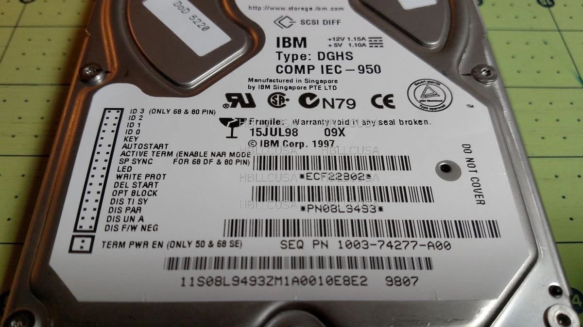 IBM Fast SCSI Internal Hard Disk Drives 3.5 in Form Factor for