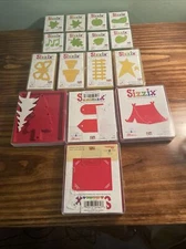 Sizzix Dies Set Of 16 Lot Tags Frame Leaf Pumpkin Tent Butterfly provo craft