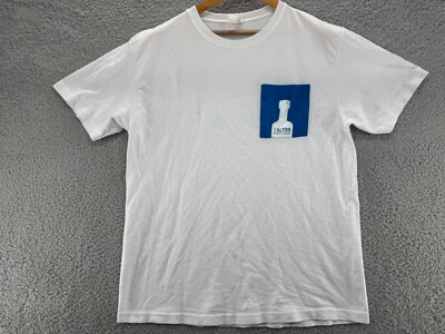 Altos Olmeca Agave Tequila Men's White Crew Neck pocket T-Shirt Size Large