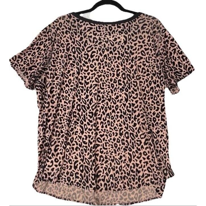 Kori Shirt Womens Size XL Leopard Cheetah Velvet Classic Old Money Dark Romantic